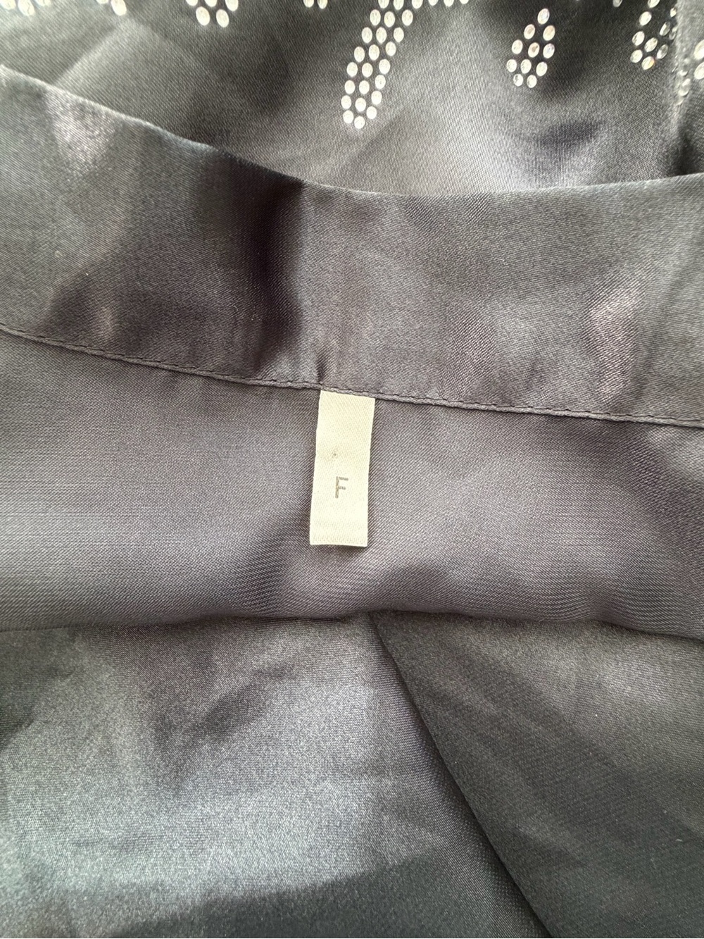 Satin Bridesmaid Robe in Black with Rhinestone Script - Picture 4 of 5